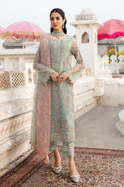 Ramsha Luxury Wedding Handmade Embroidered Net 3 Piece Suit H-302