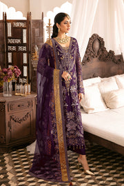 Ramsha Luxury Wedding Handmade Embroidered Net 3 Piece Suit H-303
