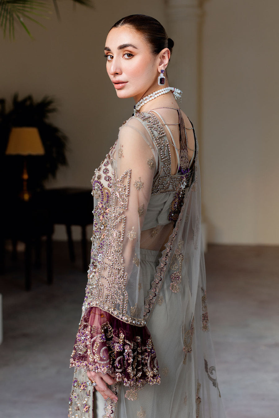 Ramsha Luxury Wedding Formals Unstitched Embroidered 3Pc Suit H-502