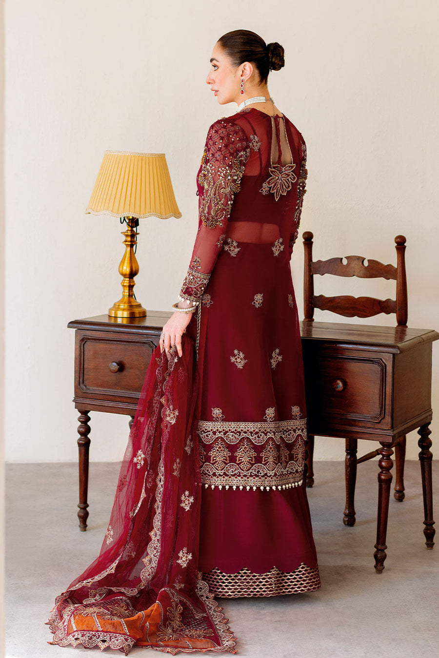 Ramsha Luxury Wedding Formals Unstitched Embroidered 3Pc Suit H-504