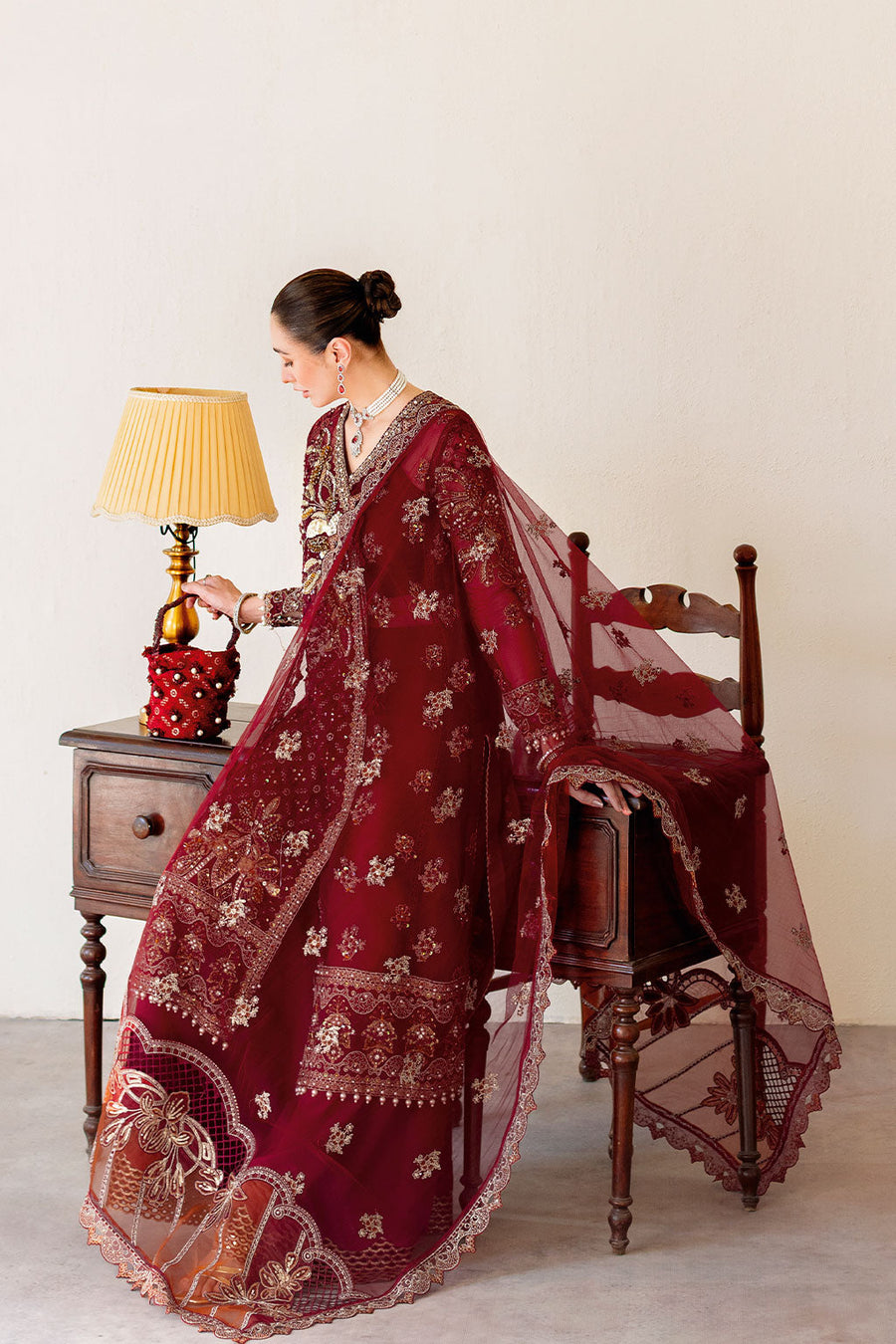 Ramsha Luxury Wedding Formals Unstitched Embroidered 3Pc Suit H-504