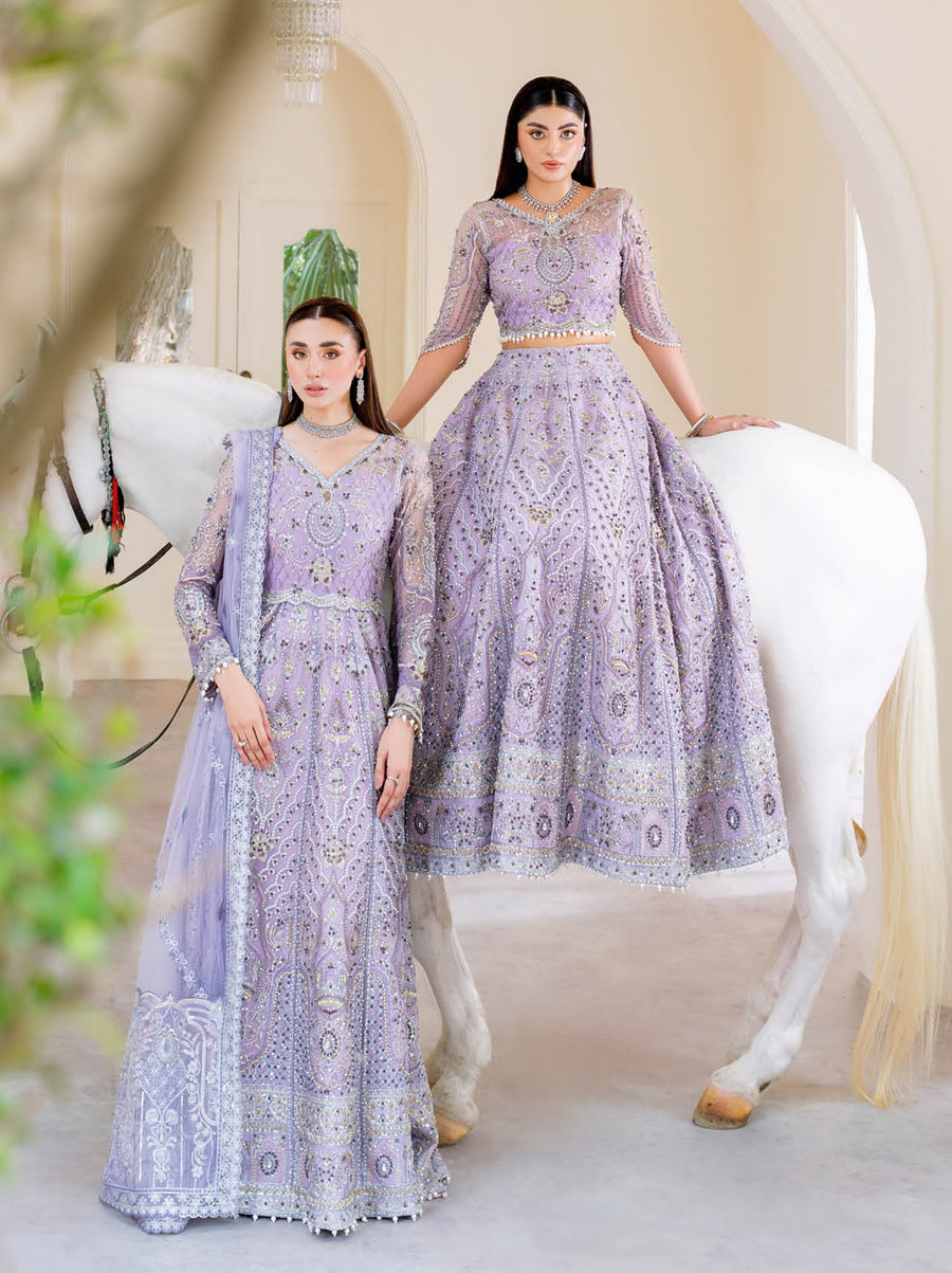 Ramsha Luxury Wedding Formals Unstitched Embroidered 3Pc Suit H-505