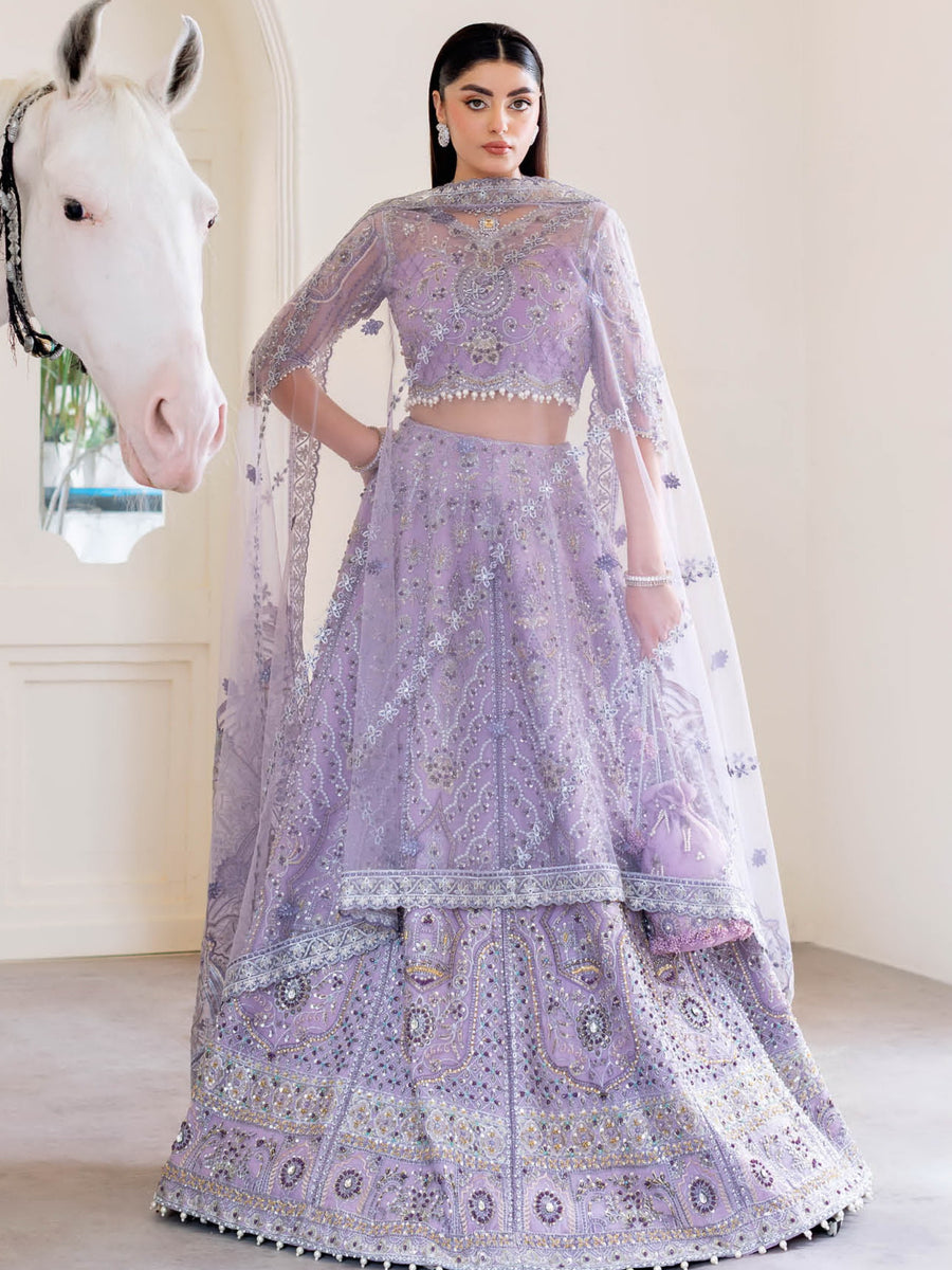 Ramsha Luxury Wedding Formals Unstitched Embroidered 3Pc Suit H-505