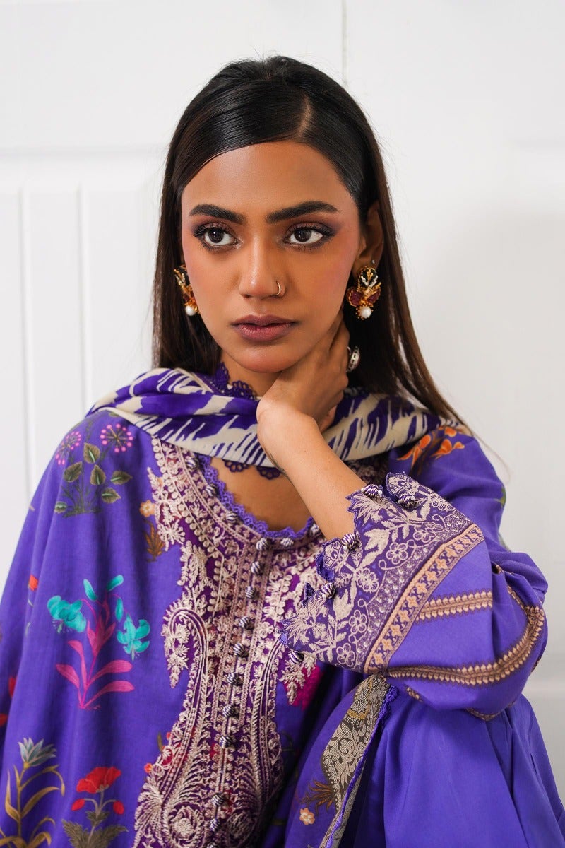 Sana Safinaz Mahay Embroidered Lawn Unstitched 3Pc Suit H231-001B-Cl