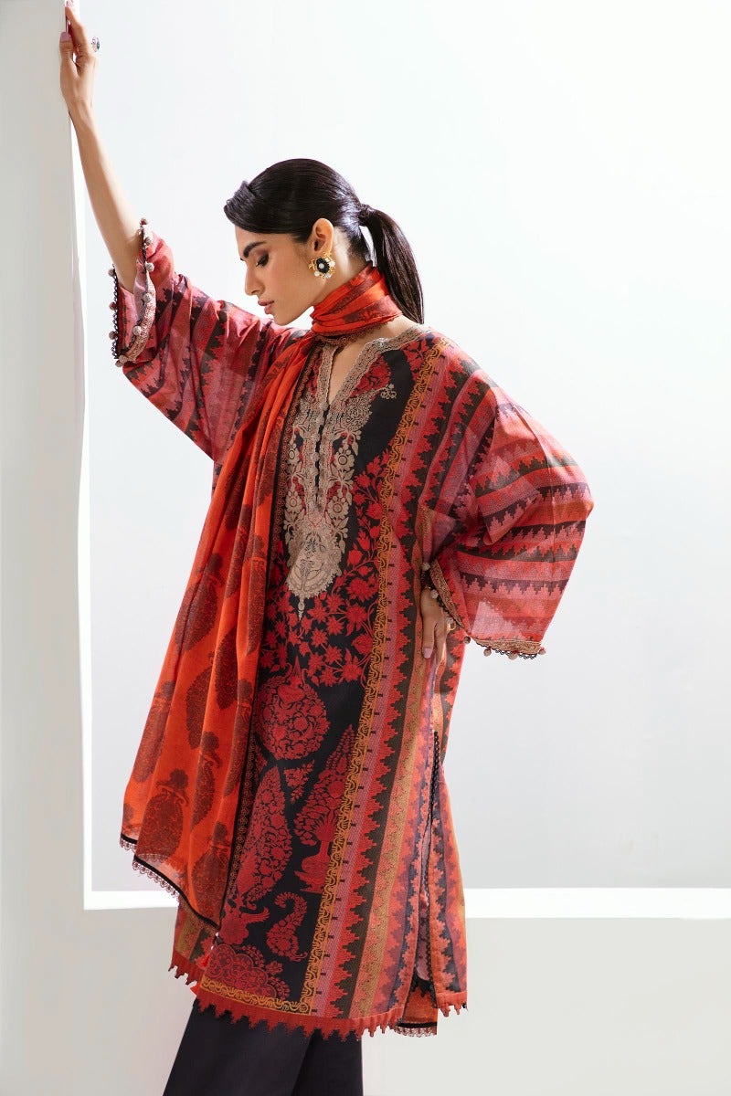 Sana Safinaz Mahay Embroidered Lawn Unstitched 3Pc Suit H231-002A-CG