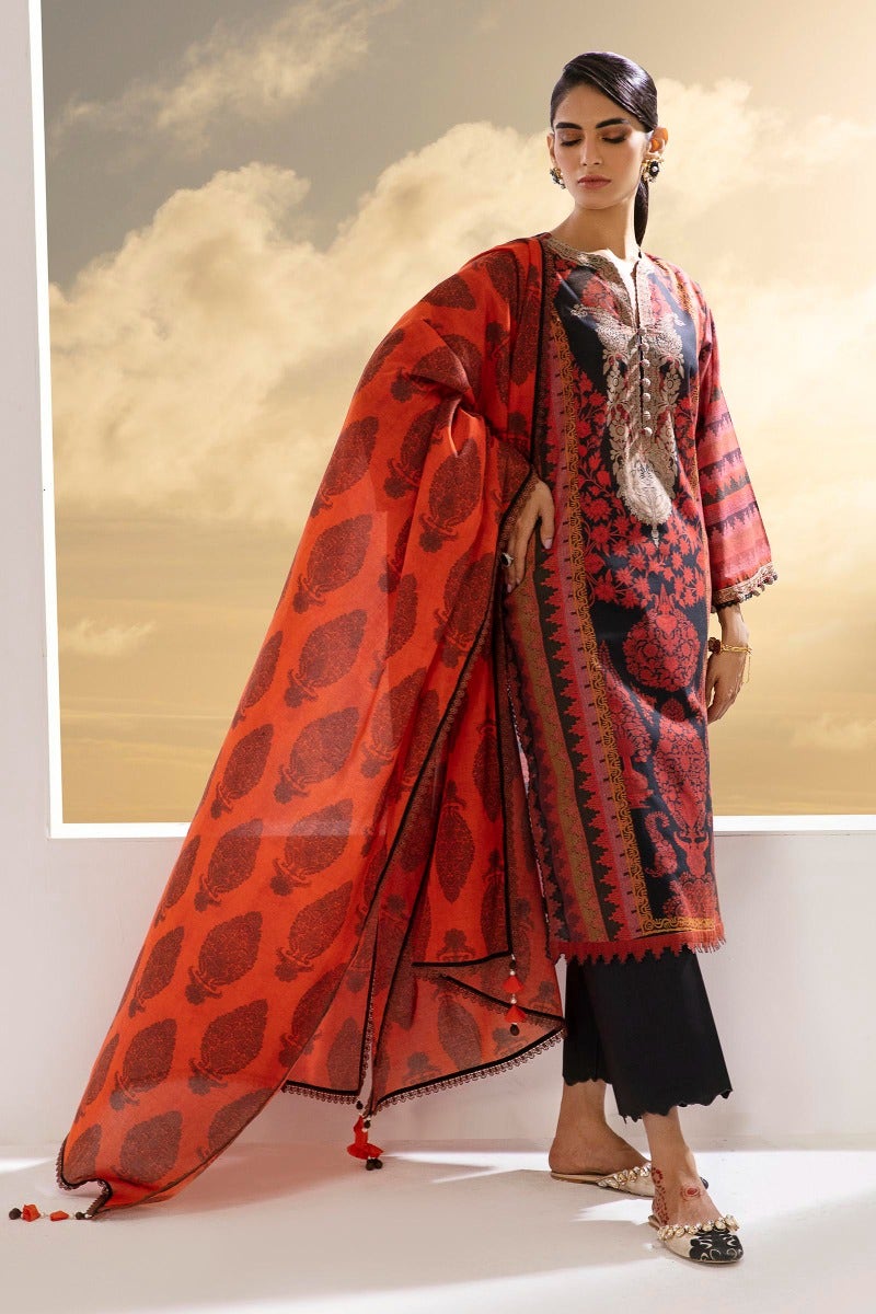 Sana Safinaz Mahay Embroidered Lawn Unstitched 3Pc Suit H231-002A-CG