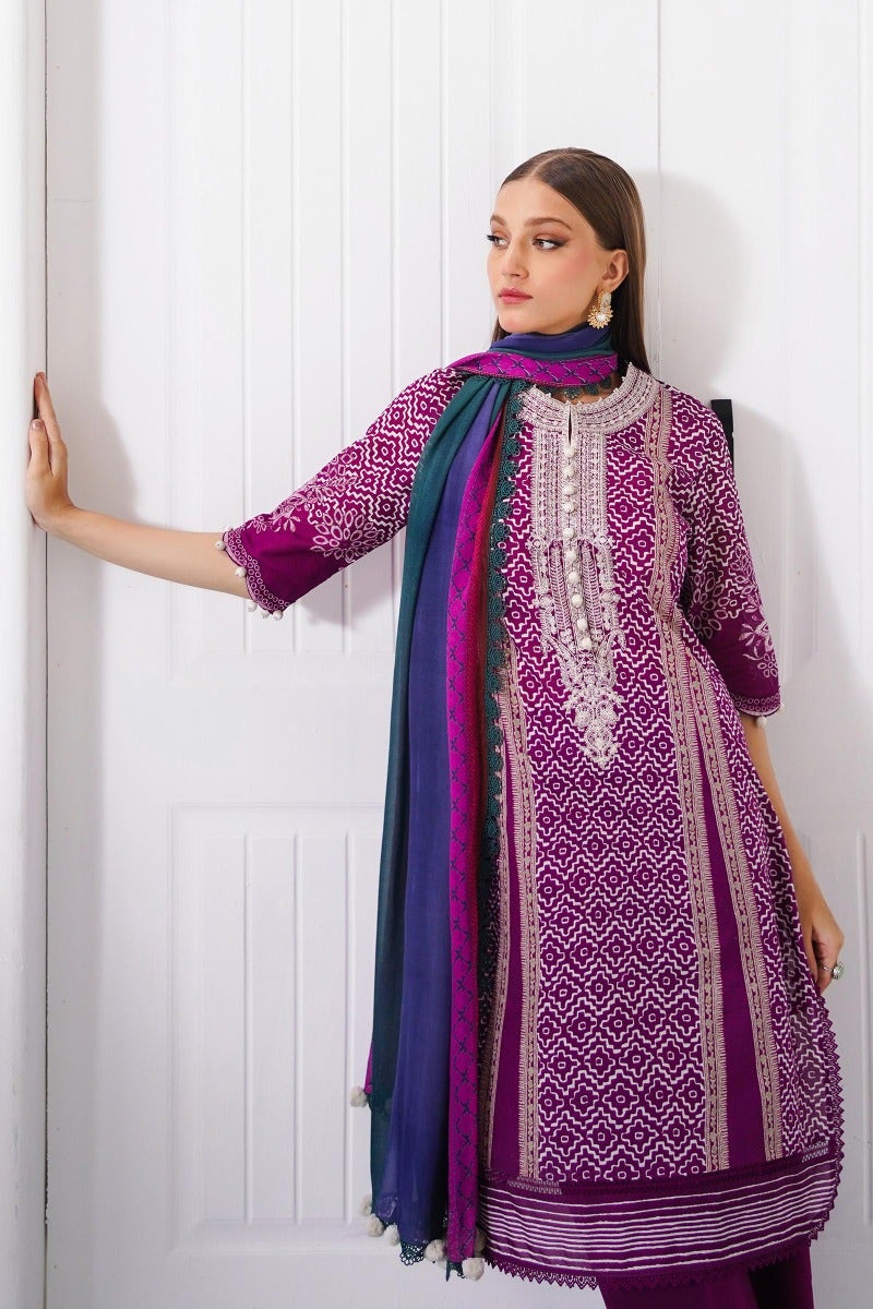 Sana Safinaz Mahay Embroidered Lawn Unstitched 3Pc Suit H231-003B-Cl