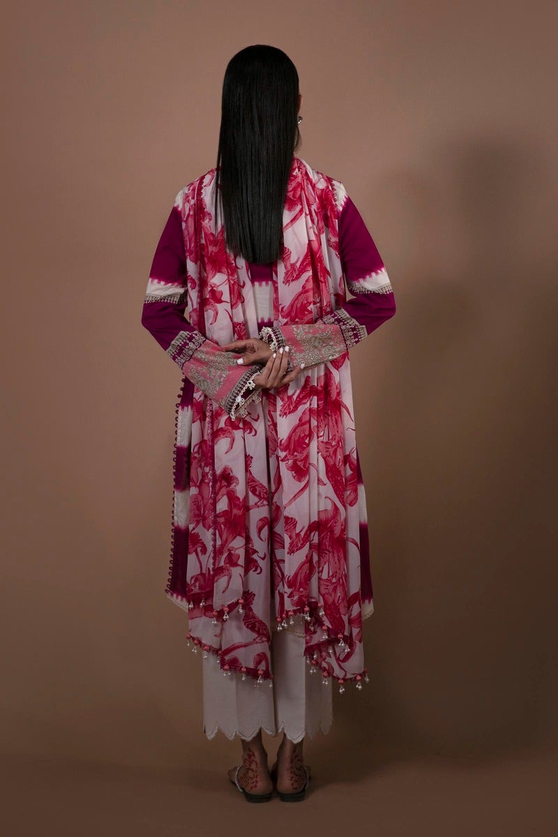 Sana Safinaz Mahay Embroidered Lawn Unstitched 2Pc Suit H231-004A-Bl