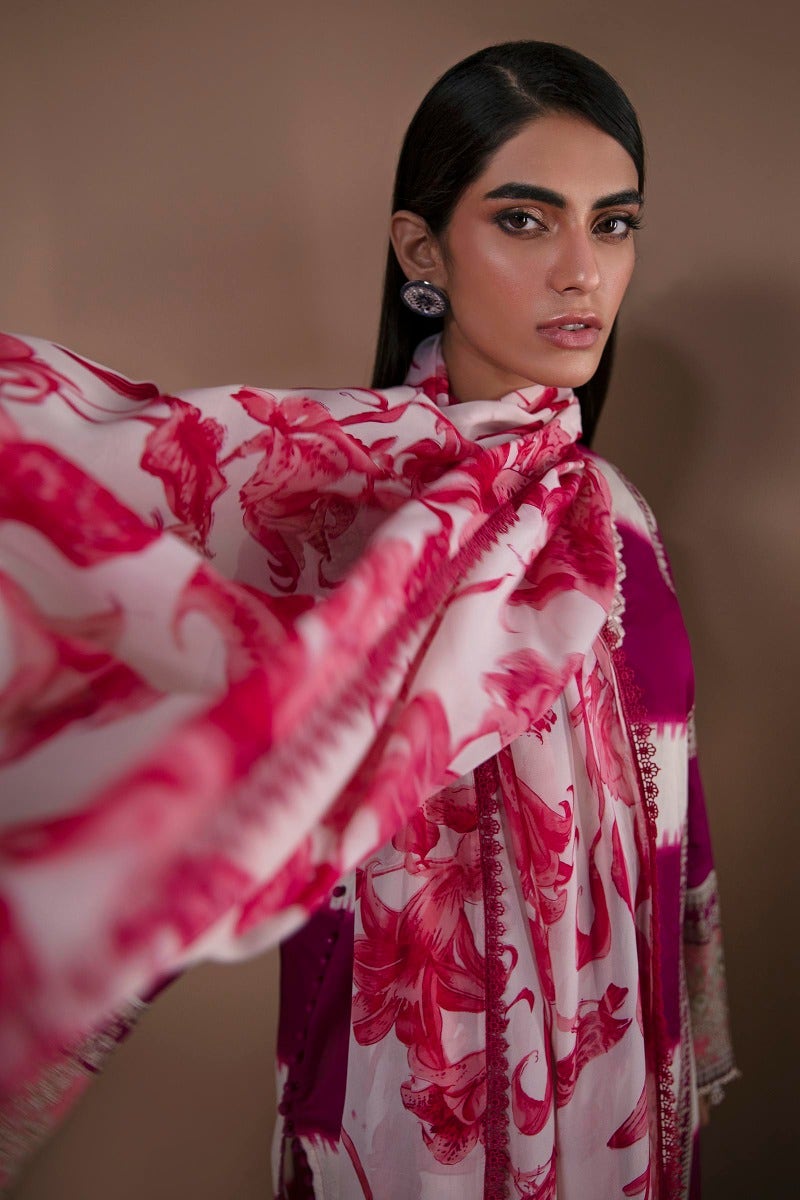 Sana Safinaz Mahay Embroidered Lawn Unstitched 2Pc Suit H231-004A-Bl