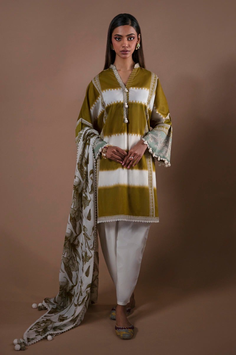 Sana Safinaz Mahay Embroidered Lawn Unstitched 2Pc Suit H231-004B-Bl