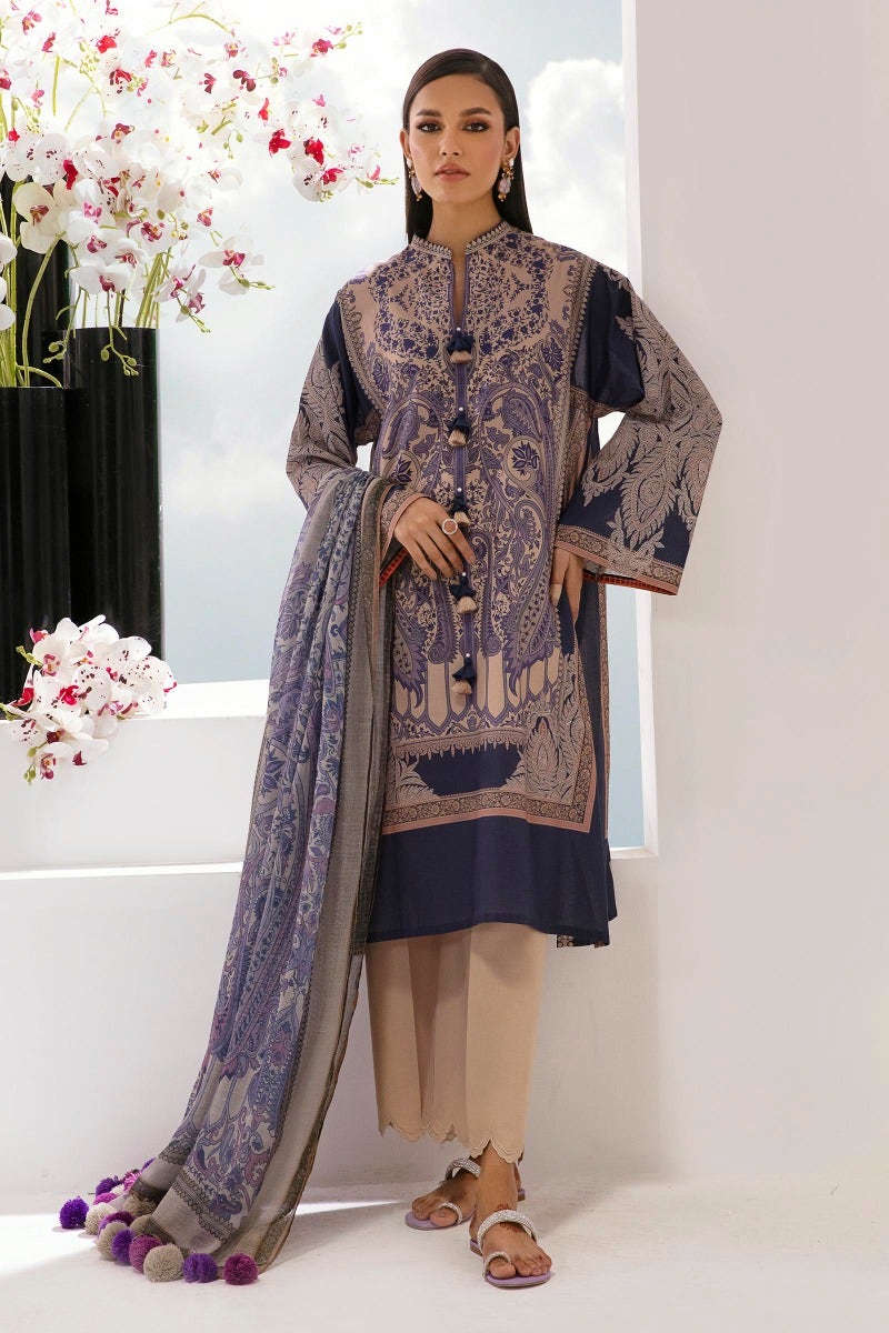 Sana Safinaz Mahay Printed Lawn Unstitched 3Pc Suit H231-007A-AG