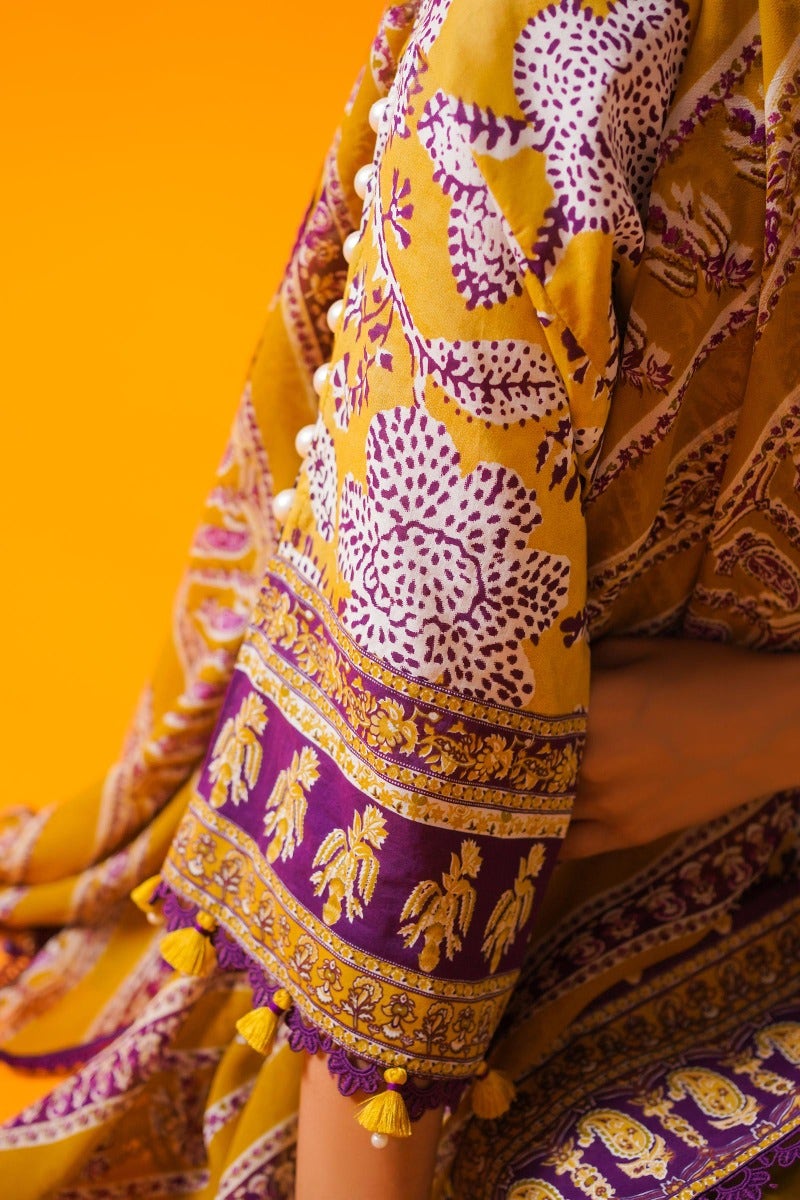 Sana Safinaz Mahay Embroidered Lawn Unstitched 3Pc Suit H231-008B-Cl