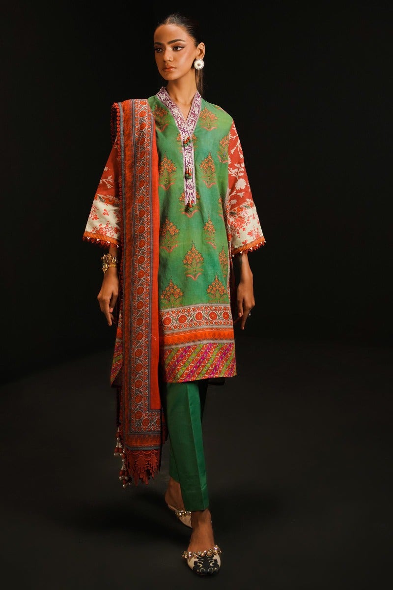 Sana Safinaz Mahay Embroidered Lawn Unstitched 3Pc Suit H231-012A-CG