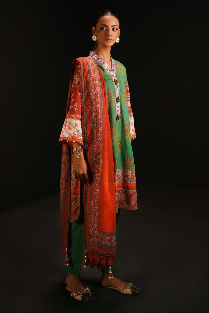 Sana Safinaz Mahay Embroidered Lawn Unstitched 3Pc Suit H231-012A-CG