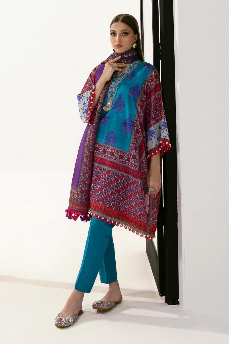 Sana Safinaz Mahay Embroidered Lawn Unstitched 3Pc Suit H231-012B-CG