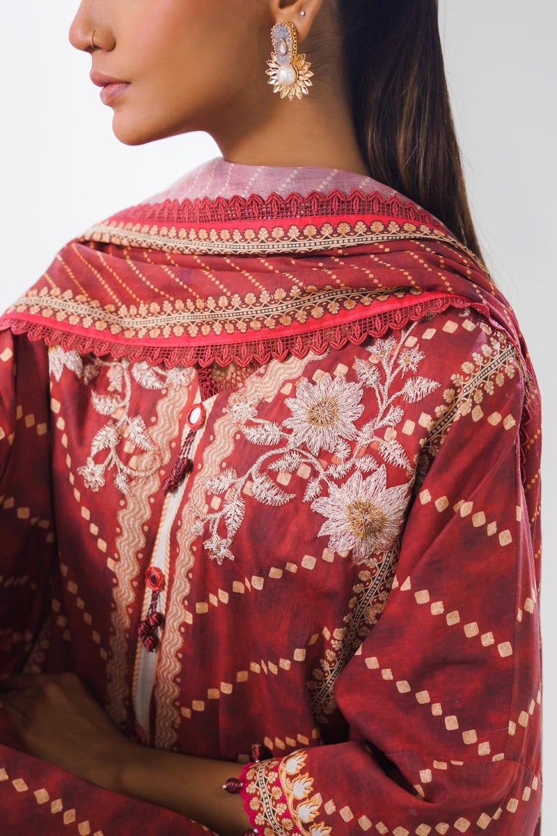 Sana Safinaz Mahay Embroidered Lawn Unstitched 3Pc Suit H231-013A-CG
