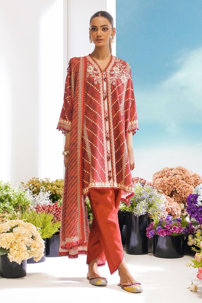Sana Safinaz Mahay Embroidered Lawn Unstitched 3Pc Suit H231-013A-CG