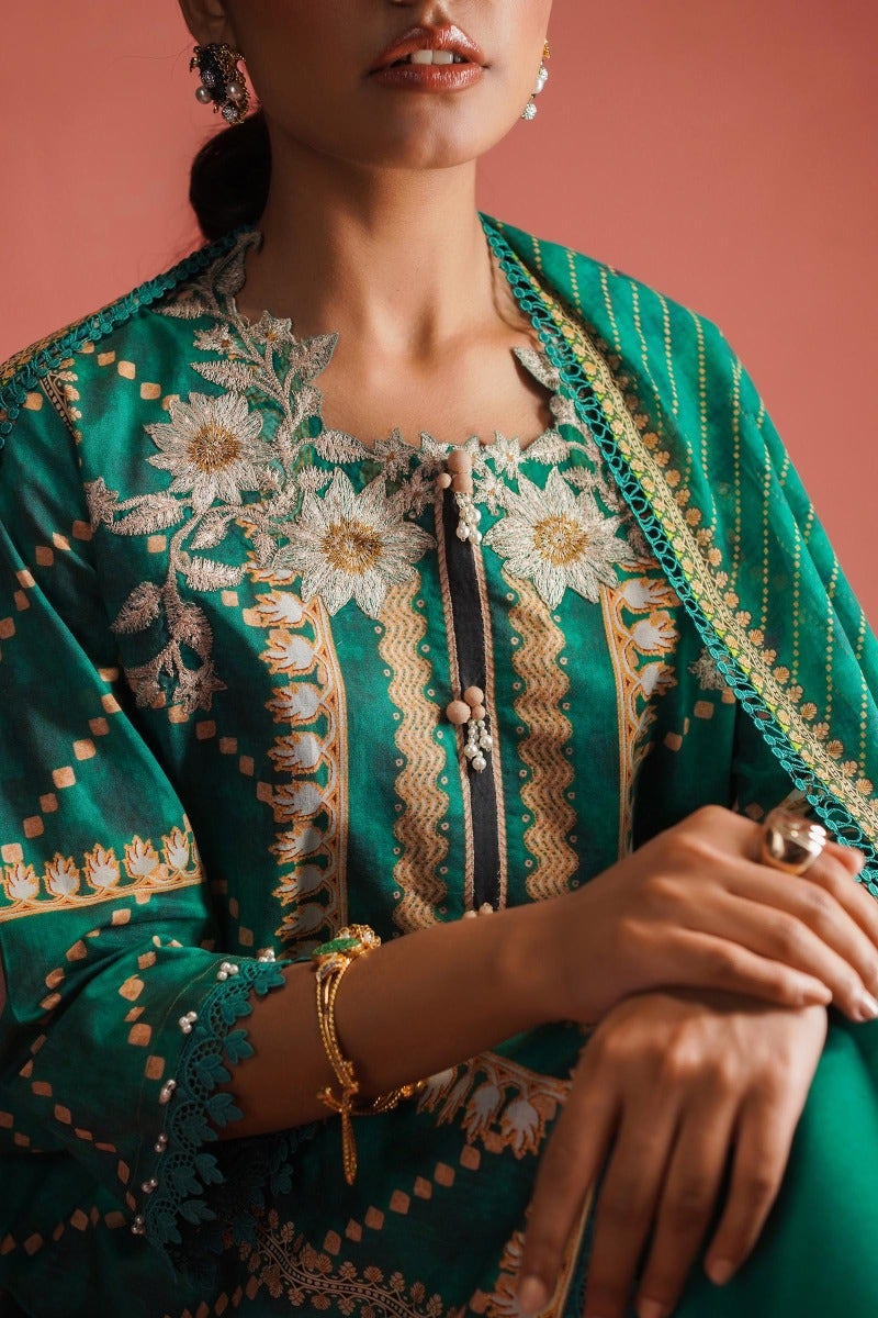 Sana Safinaz Mahay Embroidered Lawn Unstitched 3Pc Suit H231-013B-CG
