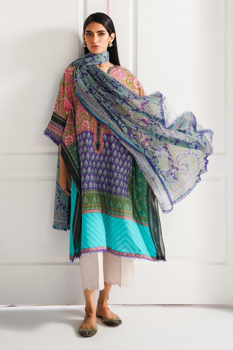 Sana Safinaz Mahay Printed Lawn Unstitched 2Pc Suit H231-014B-G