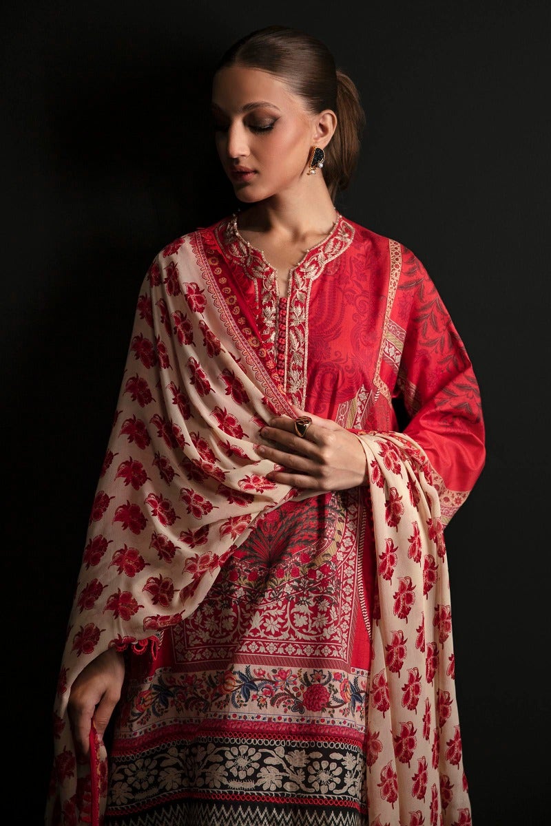 Sana Safinaz Mahay Embroidered Lawn Unstitched 3Pc Suit H231-015A-Cl