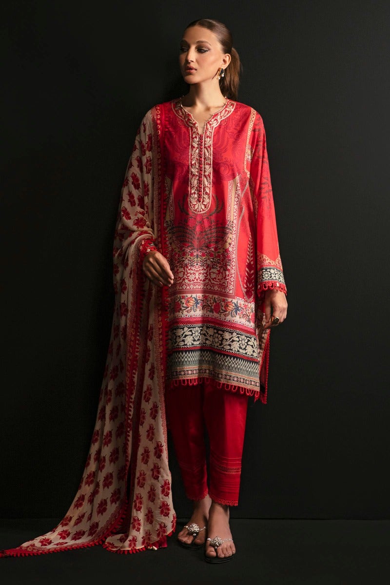 Sana Safinaz Mahay Embroidered Lawn Unstitched 3Pc Suit H231-015A-Cl
