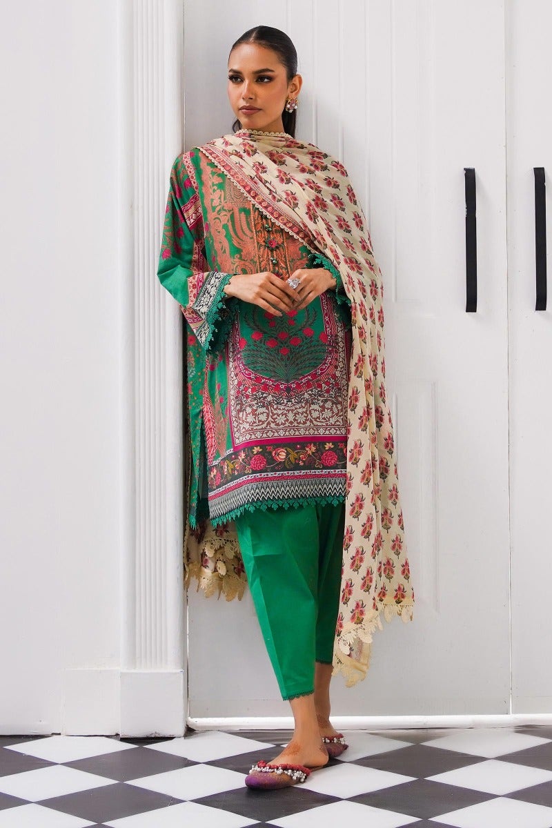 Sana Safinaz Mahay Embroidered Lawn Unstitched 3Pc Suit H231-015B-Cl