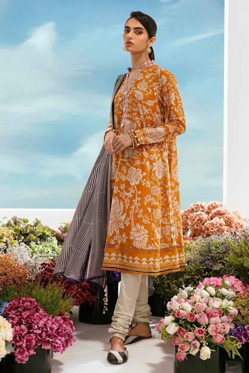 Sana Safinaz Mahay Embroidered Lawn Unstitched 2Pc Suit H231-016B-Bl