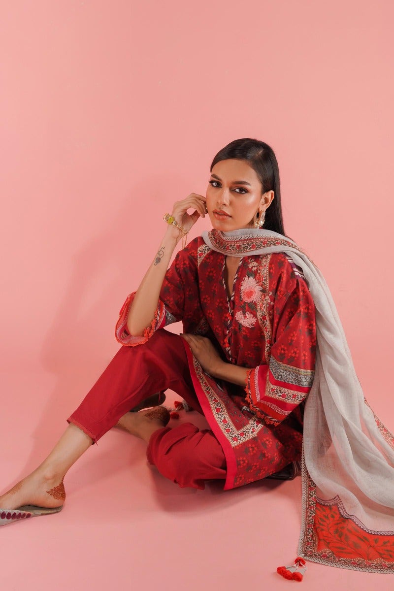 Sana Safinaz Mahay Embroidered Lawn Unstitched 2Pc Suit H231-017A-BG
