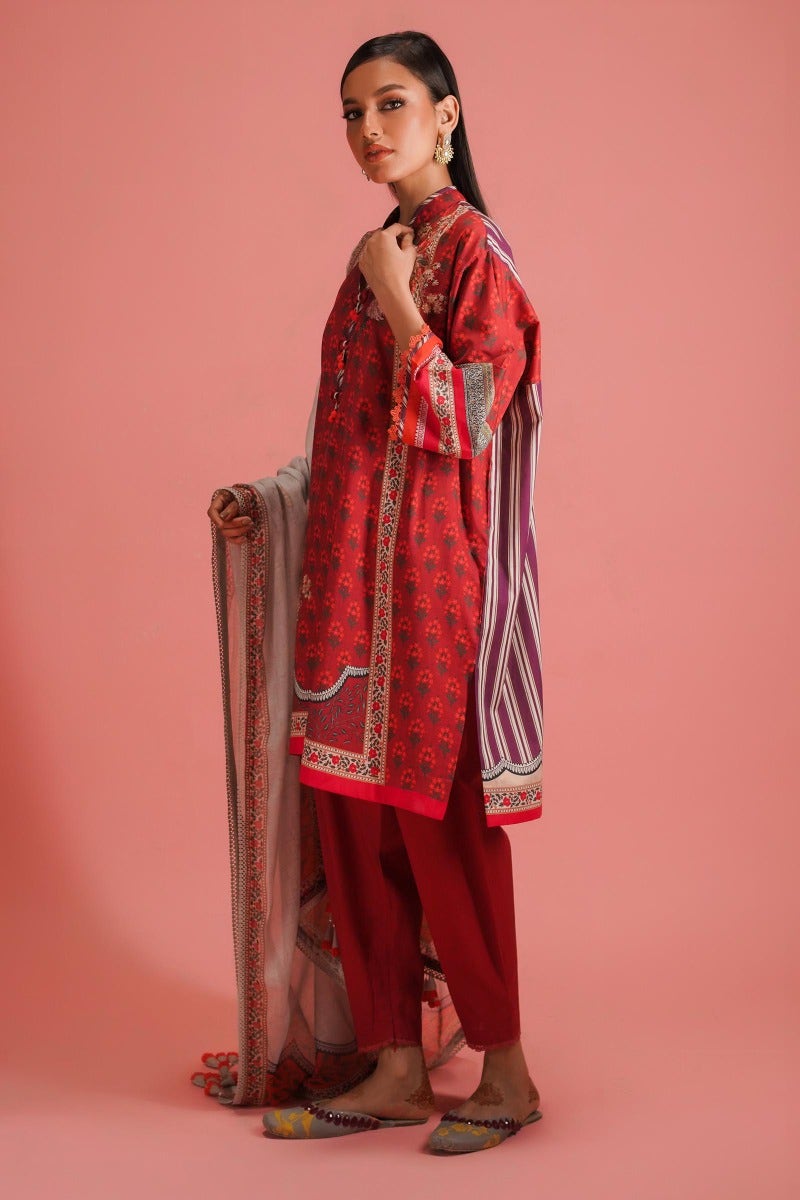 Sana Safinaz Mahay Embroidered Lawn Unstitched 2Pc Suit H231-017A-BG