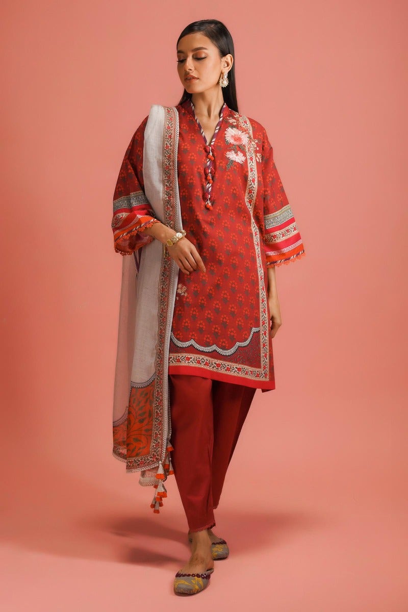 Sana Safinaz Mahay Embroidered Lawn Unstitched 2Pc Suit H231-017A-BG