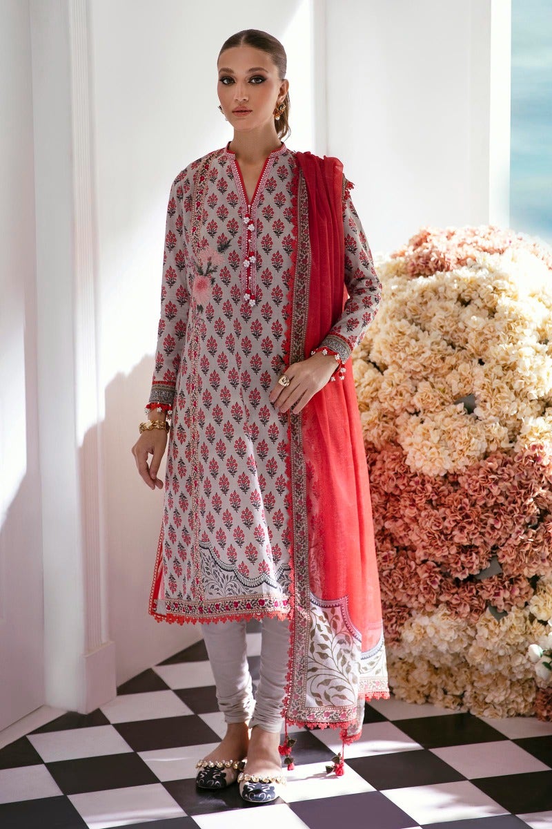 Sana Safinaz Mahay Embroidered Lawn Unstitched 2Pc Suit H231-017B-BG
