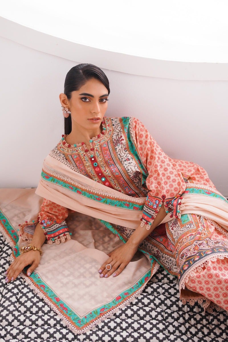Sana Safinaz Mahay Printed Lawn Unstitched 3Pc Suit H231-018A-AG