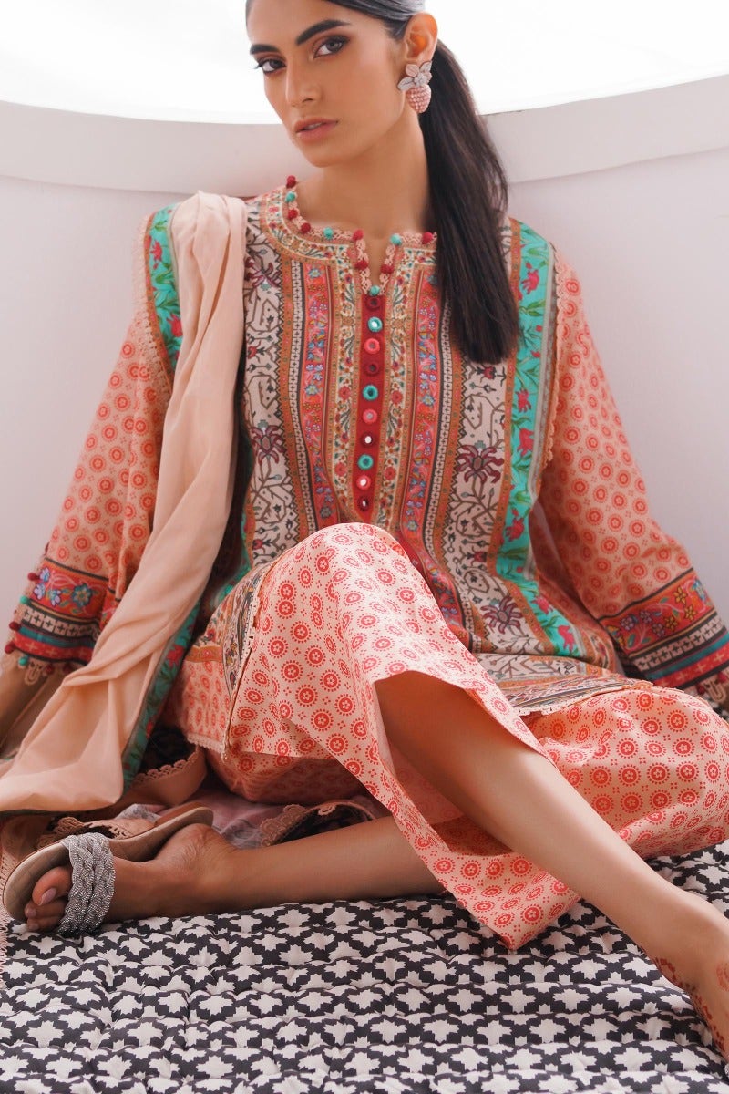 Sana Safinaz Mahay Printed Lawn Unstitched 3Pc Suit H231-018A-AG