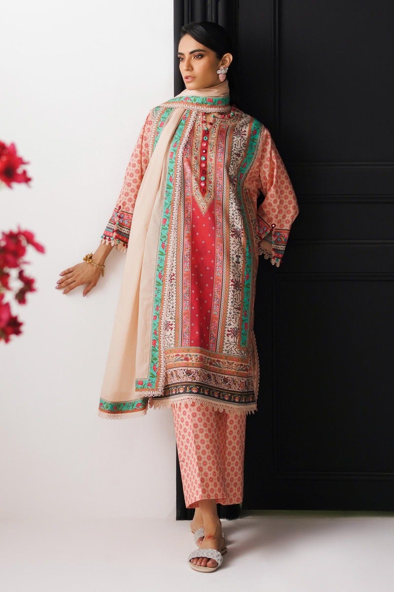 Sana Safinaz Mahay Printed Lawn Unstitched 3Pc Suit H231-018A-AG