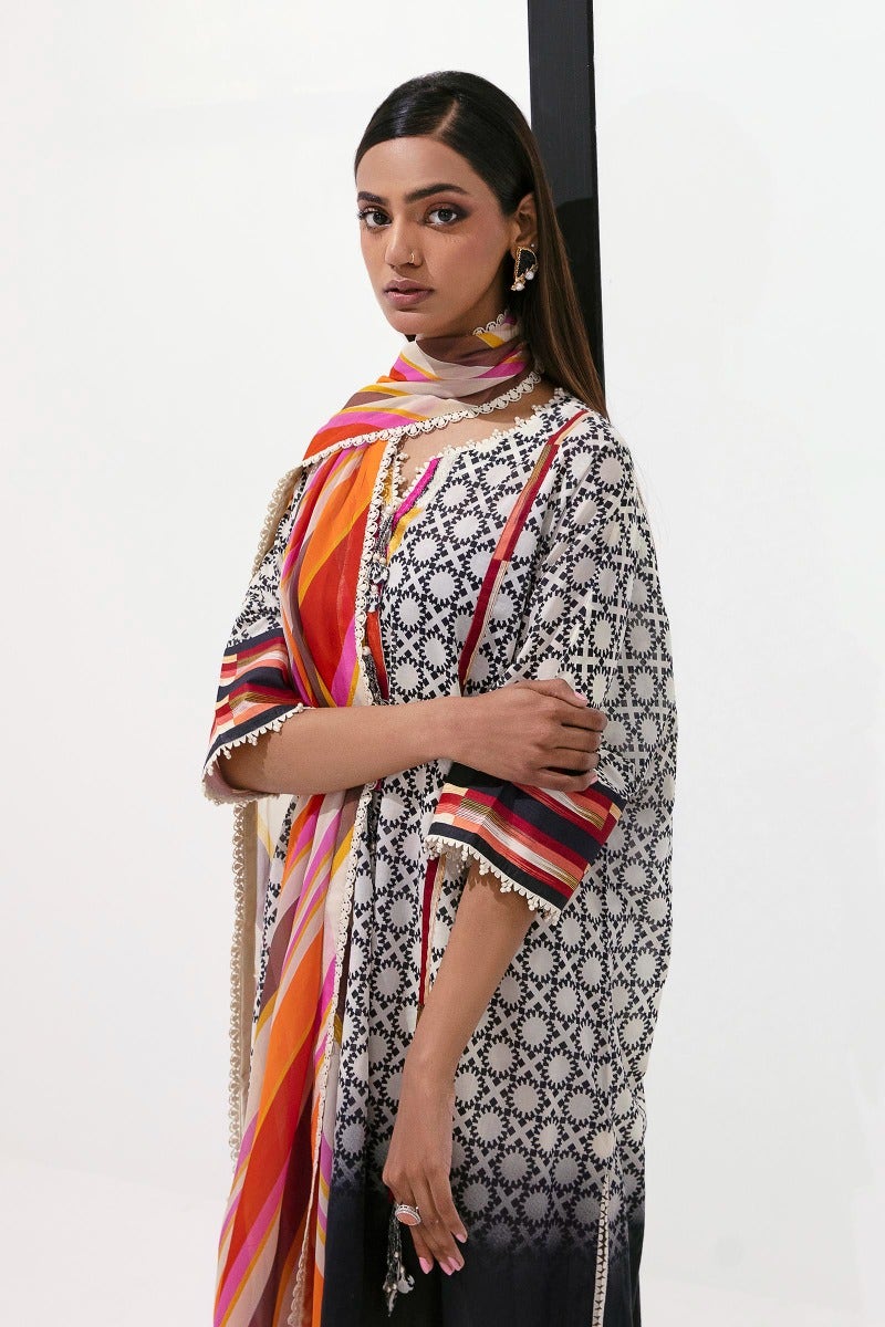 Sana Safinaz Mahay Embroidered Lawn Unstitched 2Pc Suit H231-020A-Bl