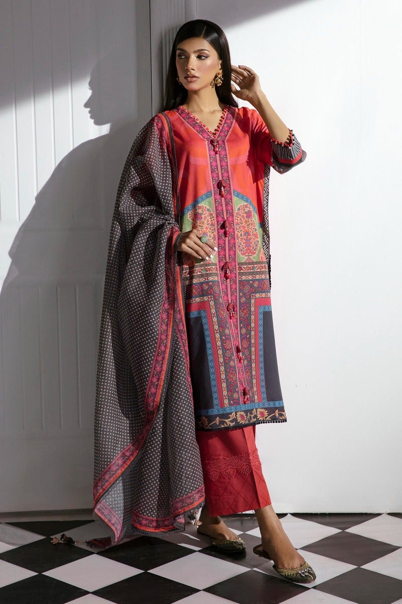 Sana Safinaz Mahay Printed Lawn Unstitched 3Pc Suit H231-022A-AG