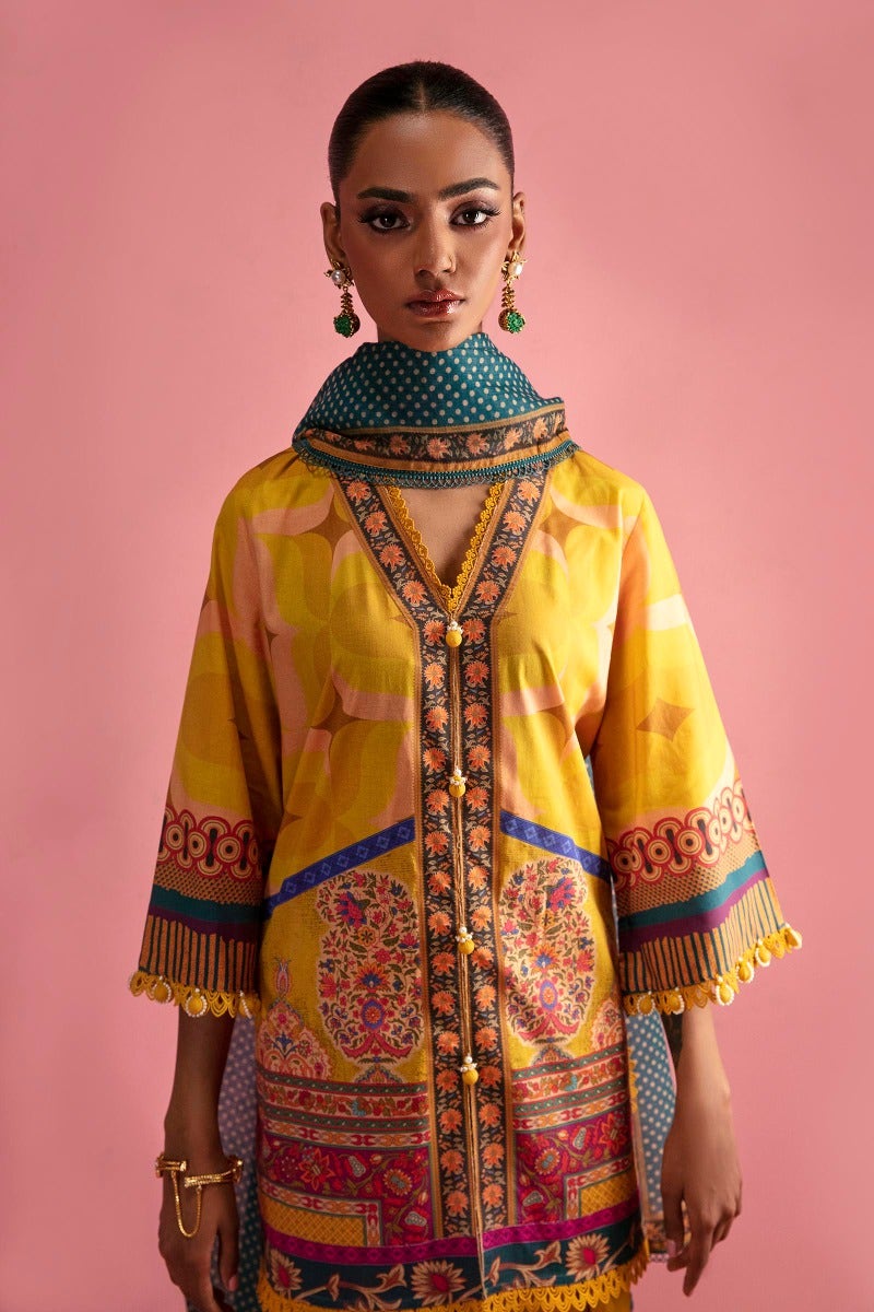 Sana Safinaz Mahay Printed Lawn Unstitched 3Pc Suit H231-022B-AG