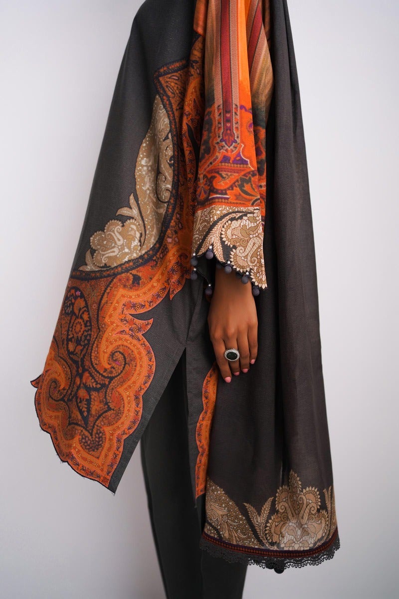 Sana Safinaz Mahay Printed Lawn Unstitched 3Pc Suit H231-028B-AG