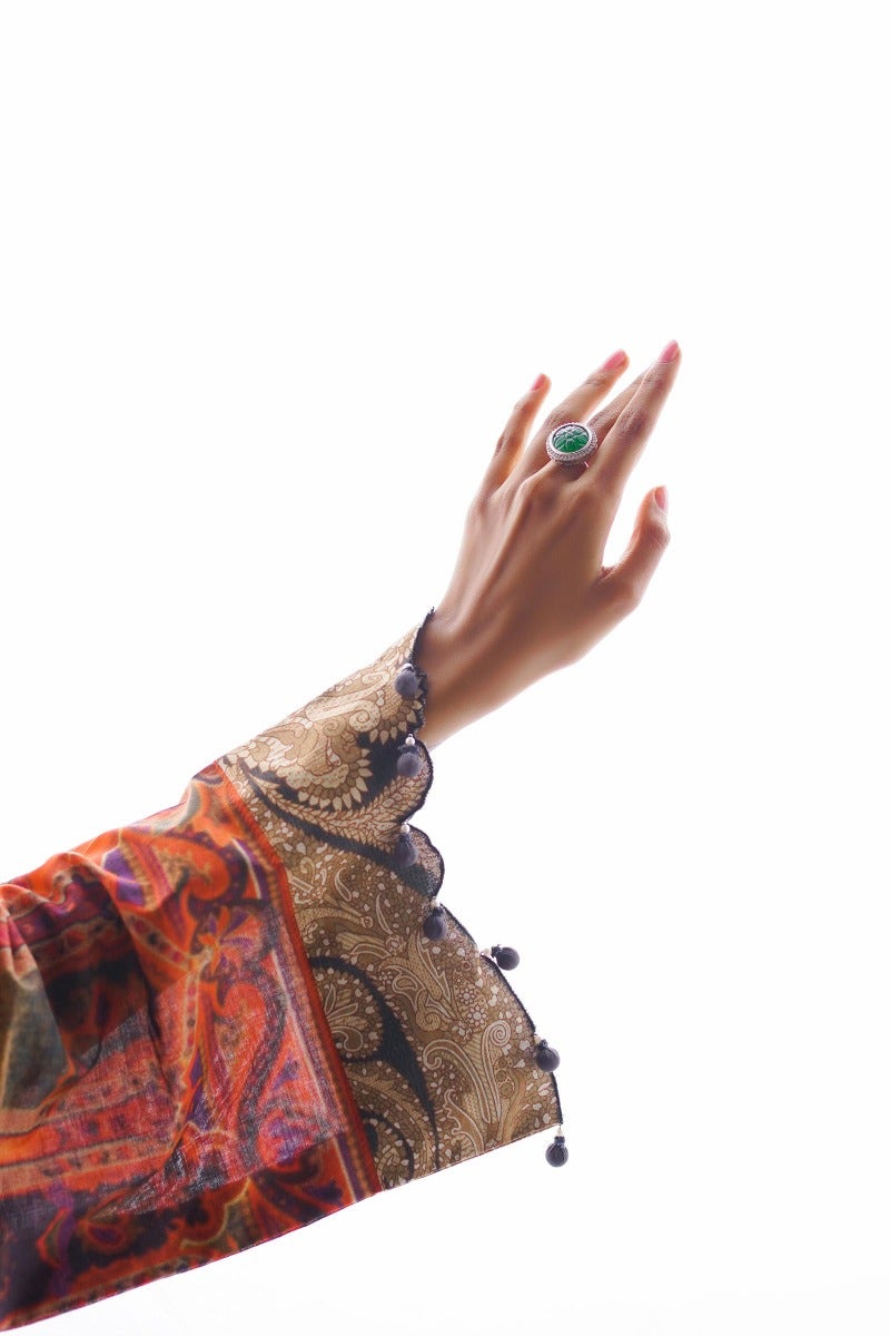 Sana Safinaz Mahay Printed Lawn Unstitched 3Pc Suit H231-028B-AG