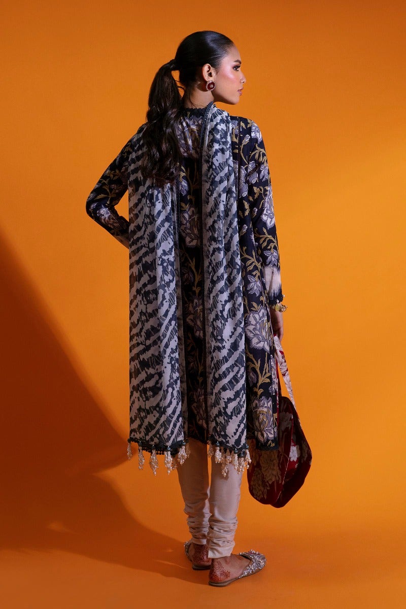 Sana Safinaz Mahay Embroidered Lawn Unstitched 2Pc Suit H231-030A-Bl