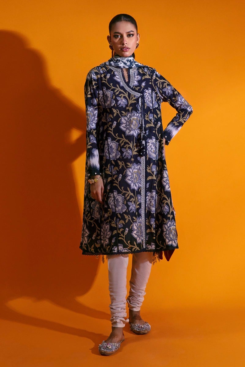 Sana Safinaz Mahay Embroidered Lawn Unstitched 2Pc Suit H231-030A-Bl