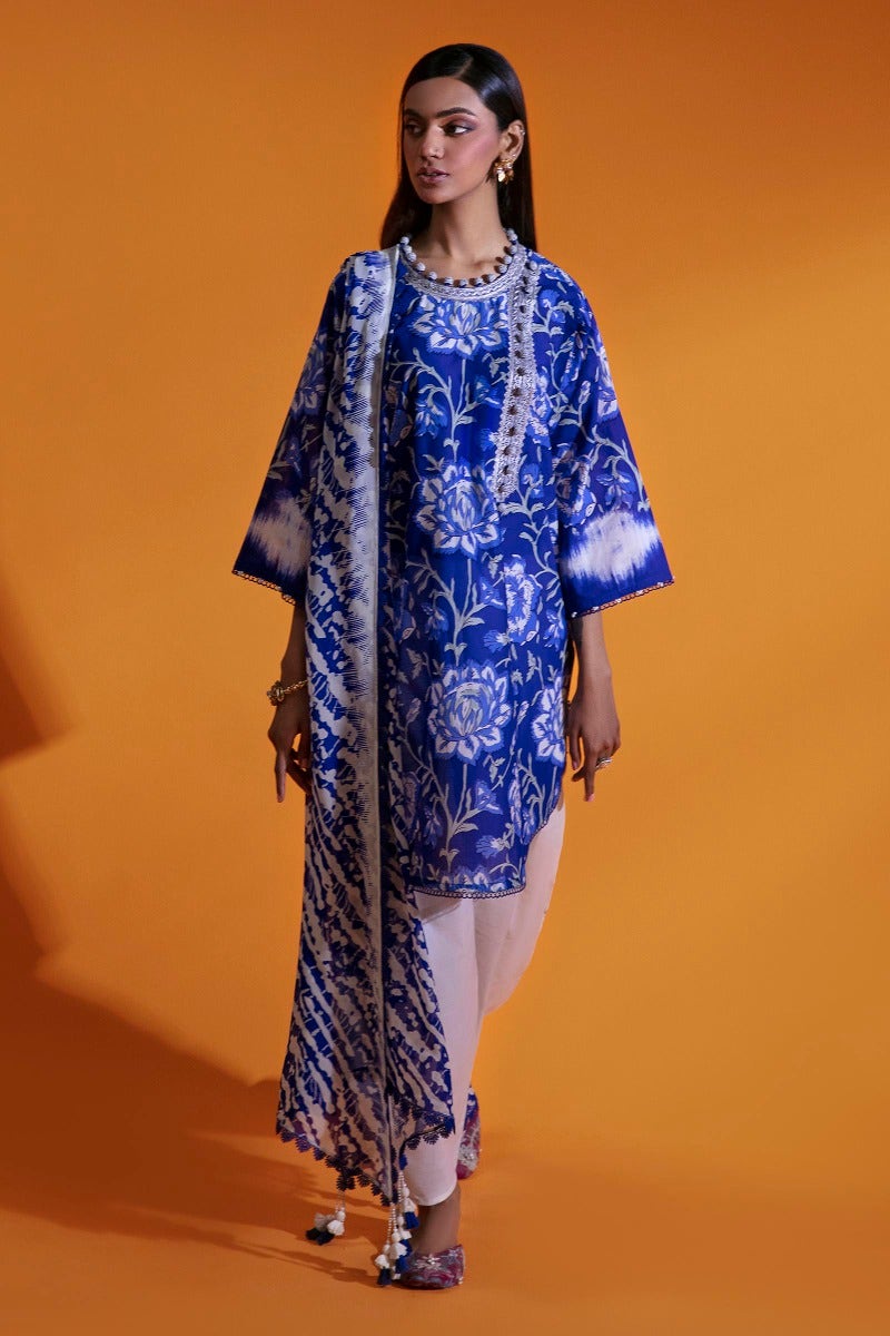 Sana Safinaz Mahay Embroidered Lawn Unstitched 2Pc Suit H231-030B-Bl