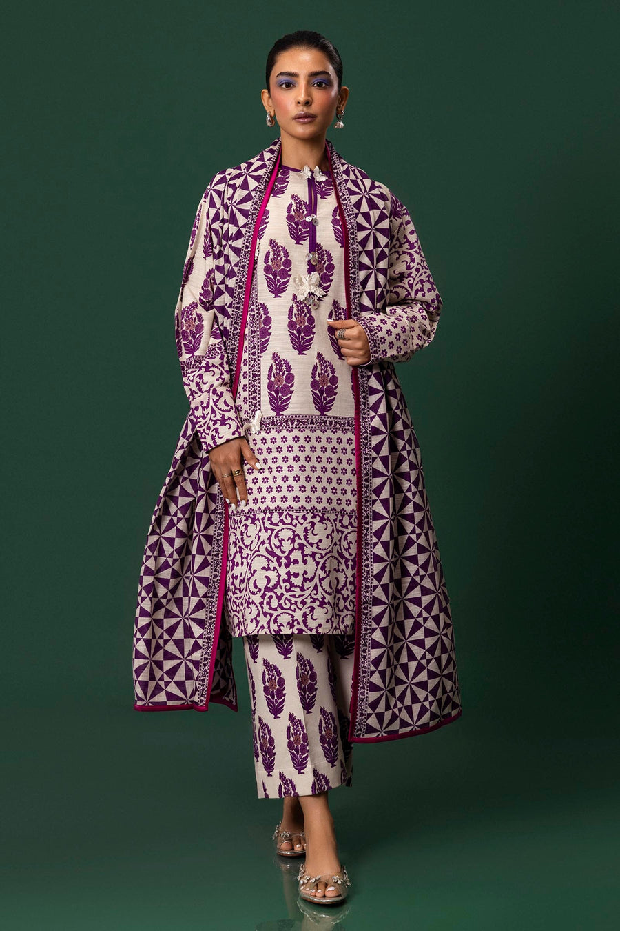 Mahay by Sana Safinaz Embroidered Slub Unstitched 3Pc Suit D-09A