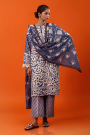 Mahay by Sana Safinaz Embroidered Slub Unstitched 3Pc Suit D-18B