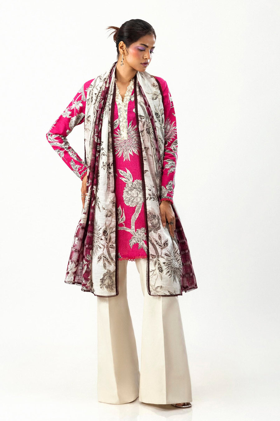 Mahay by Sana Safinaz Embroidered Slub Unstitched 2Pc Suit D-23A