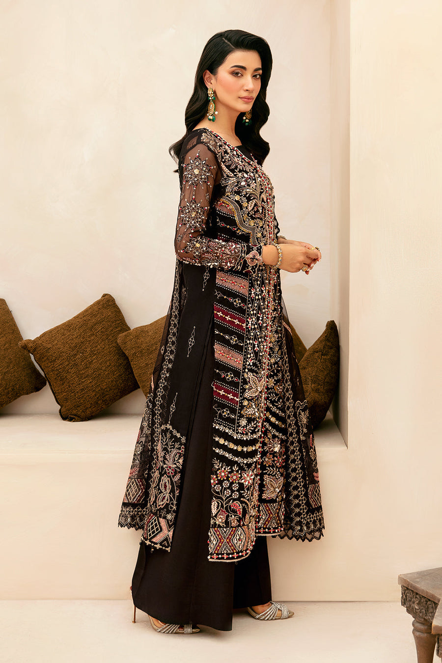 Ramsha Luxury Wedding Embroidered Organza Unstitched 3Pc Suit HA-402
