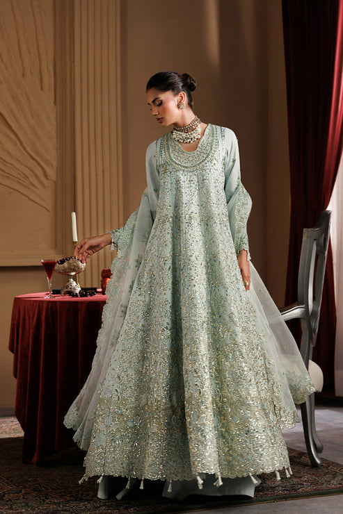 Emaan Adeel Celeste Embroidered Organza Unstitched 3Pc Suit - HALO