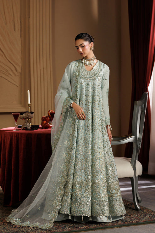Emaan Adeel Celeste Embroidered Organza Unstitched 3Pc Suit - HALO