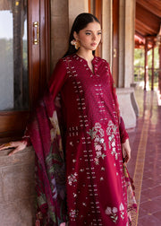 Saira Shakira Bloom Unstitched Lawn 3Pc Suit SS-25-02A HANGING GARDENS