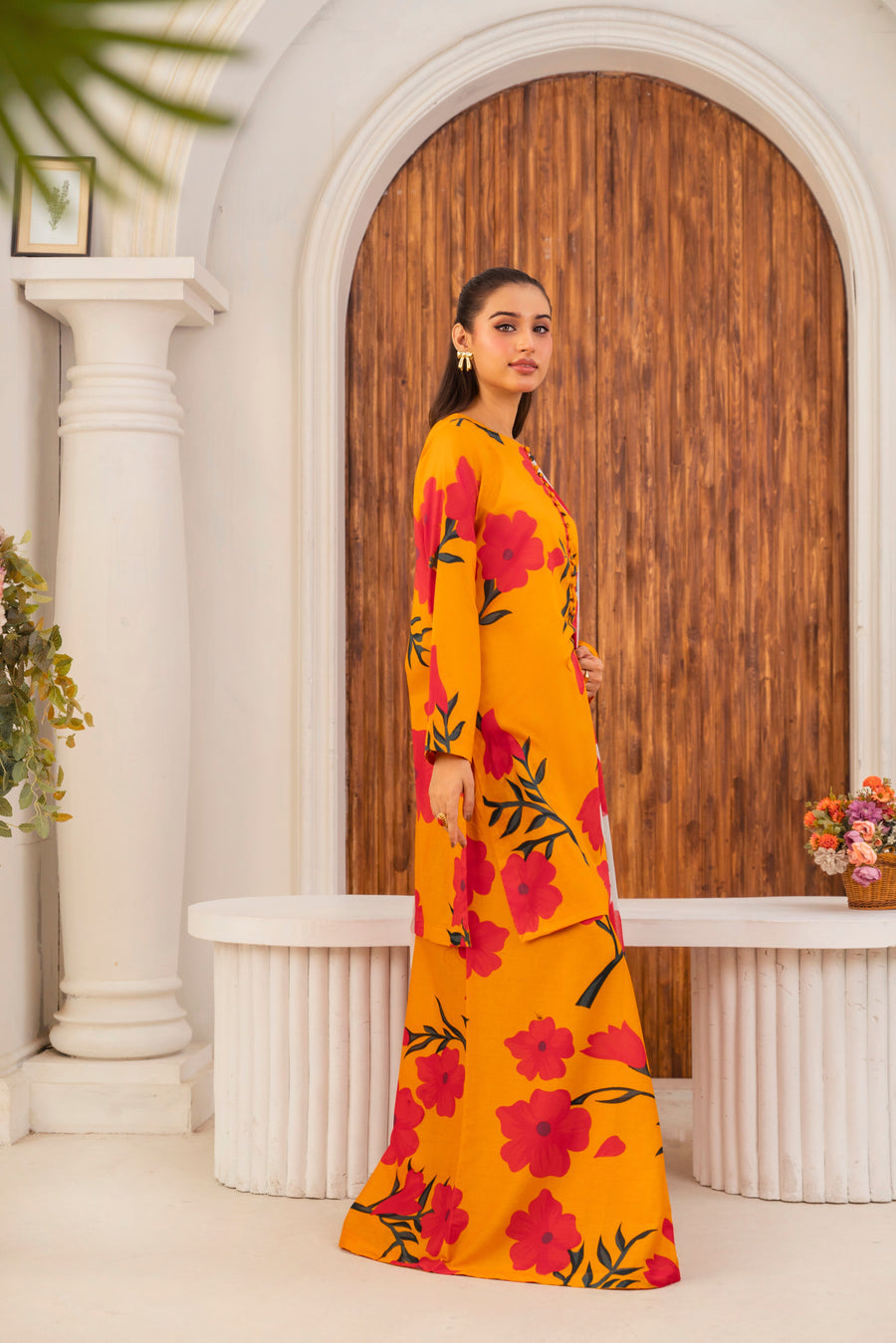 Feathers Frilly Flowers Unstitched Digital Printed Lawn 3Pc Suit HARMIX-FT710